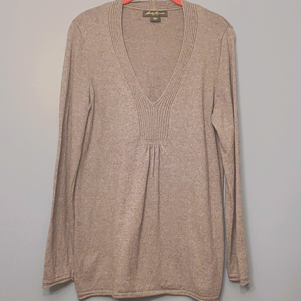 Eddie Bauer A-line Gray Sweater